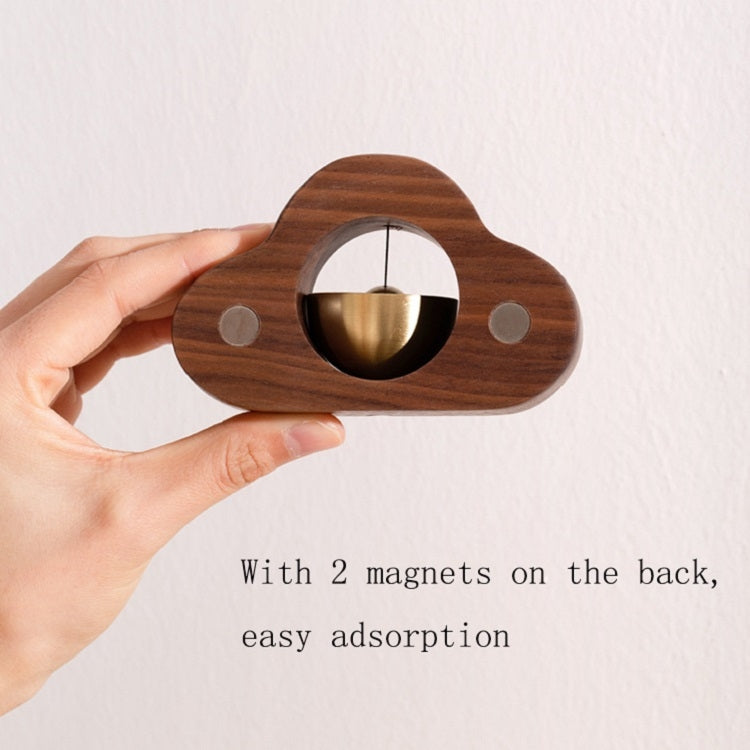 Suction Door Wind Chime Magnetic Suction Door Bell Wooden Decoration, Beech, Walnut