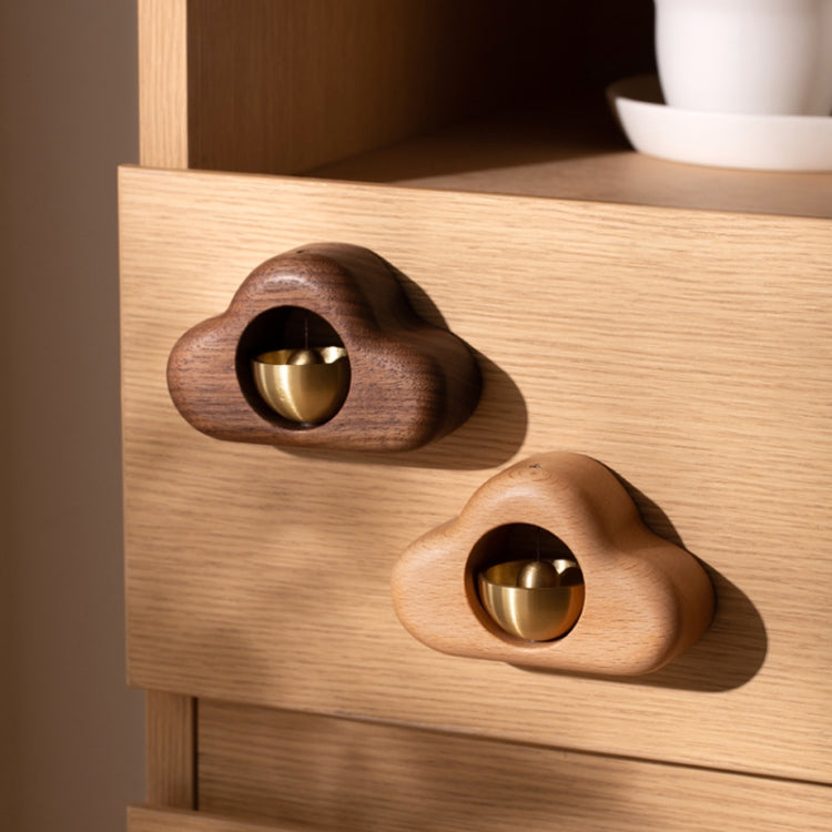 Suction Door Wind Chime Magnetic Suction Door Bell Wooden Decoration, Beech, Walnut