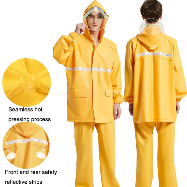 Adult Anti-Riot HD Double Brim Raincoat Rainpants Sets, M, L, XL, XXL