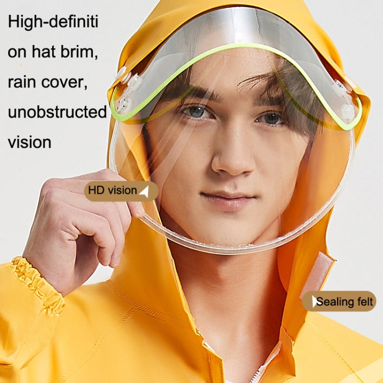 Adult Anti-Riot HD Double Brim Raincoat Rainpants Sets, M, L, XL, XXL