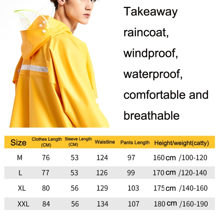 Adult Anti-Riot HD Double Brim Raincoat Rainpants Sets, M, L, XL, XXL