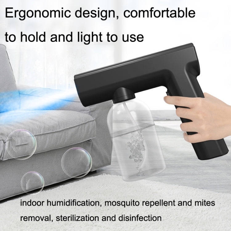 R2 Handheld Portable Blue Light Nano Spray Sterilizer, White, Black