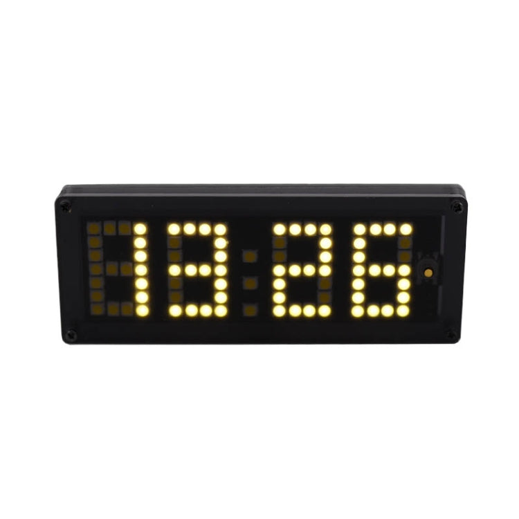 LED Dot Matrix Clock Car Thermometer Battery Voltage Measurement, 3 in 1 White