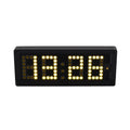 LED Dot Matrix Clock Car Thermometer Battery Voltage Measurement, 3 in 1 White