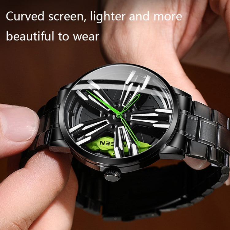 FNGEEN L001 Motorcycle Element Wheel Metal Men Watch, Black steel Red Surface, Black Steel Green Surface, White Steel Red Surface, White Steel Green Surface, Black Net Black Steel Red Surface, Black Net Black Steel Green Surface                        ...