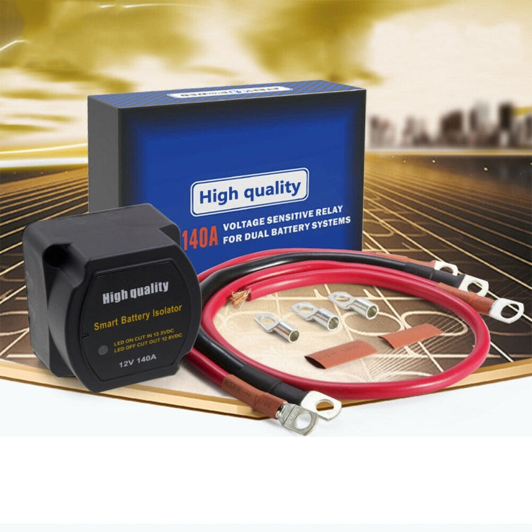12V 140A Route Yacht Off-Road Car Beach Car Double Battery System Voltage Sensitive Relay, 12V 140A
