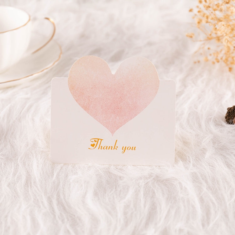 100 PCS A368 Heart Shape Thanks Greeting Card, Light Orange, Lignt Pink, Light Blue, Symphony, Purple Pink, Purple Blue, Best Blessings, I Love You, Full of Happiness, Happy Birthday, Special for You, Happy Every Day