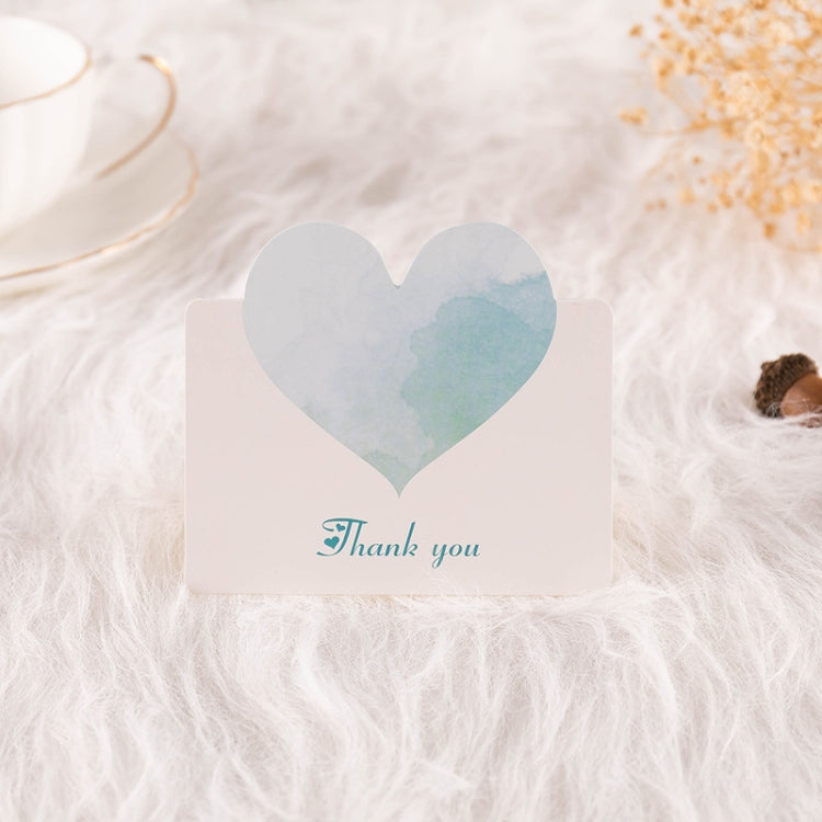 100 PCS A368 Heart Shape Thanks Greeting Card, Light Orange, Lignt Pink, Light Blue, Symphony, Purple Pink, Purple Blue, Best Blessings, I Love You, Full of Happiness, Happy Birthday, Special for You, Happy Every Day