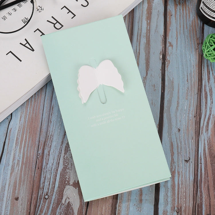 10 PCS A-330 Stereo Hollow Greeting Card, Green Love, Pink Love, Purple Wings, Blue Wings, Green Wings, Pink Wings, Purple Love, Blue Love, Champagne Bow, Blue Bow, Pink Bow