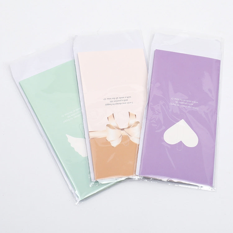 10 PCS A-330 Stereo Hollow Greeting Card, Green Love, Pink Love, Purple Wings, Blue Wings, Green Wings, Pink Wings, Purple Love, Blue Love, Champagne Bow, Blue Bow, Pink Bow