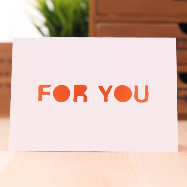 10 PCS A-035 Large Hollow Letters Holiday Greeting Card, I Love You, For You, Happy, Forever, Smile, 365 Days, Best Wishes, Going