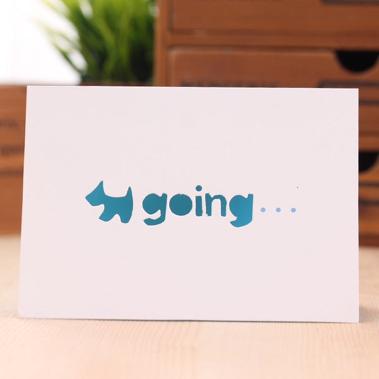 10 PCS A-035 Large Hollow Letters Holiday Greeting Card, I Love You, For You, Happy, Forever, Smile, 365 Days, Best Wishes, Going