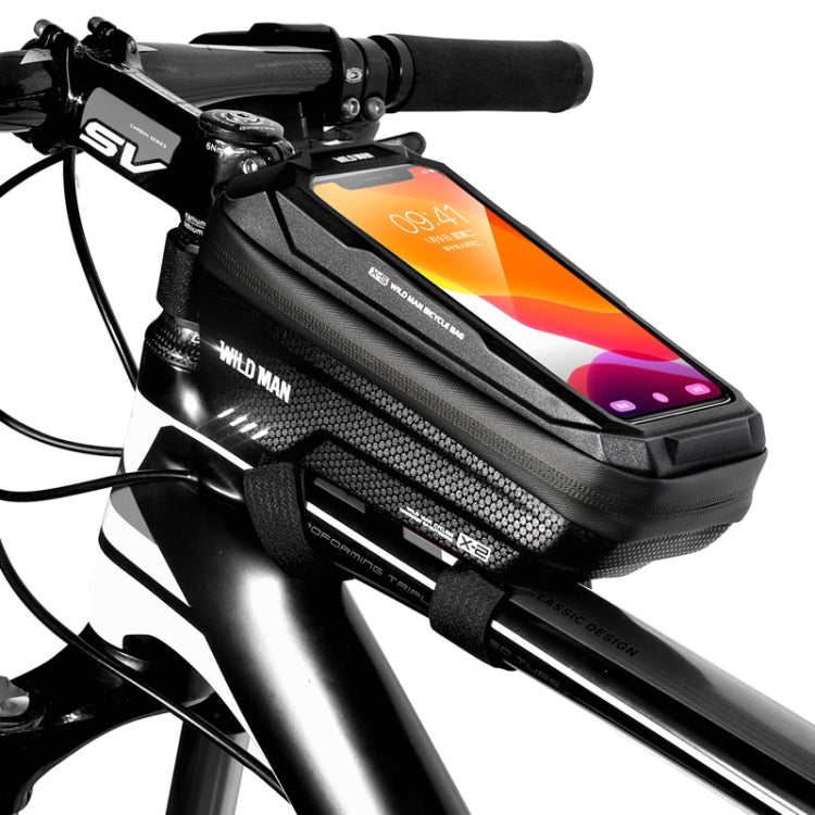 WILD MAN X2 1L Hard Shell EVA Bicycle Front Beam Bag, X2 1L (Black), X2 1L (Red)