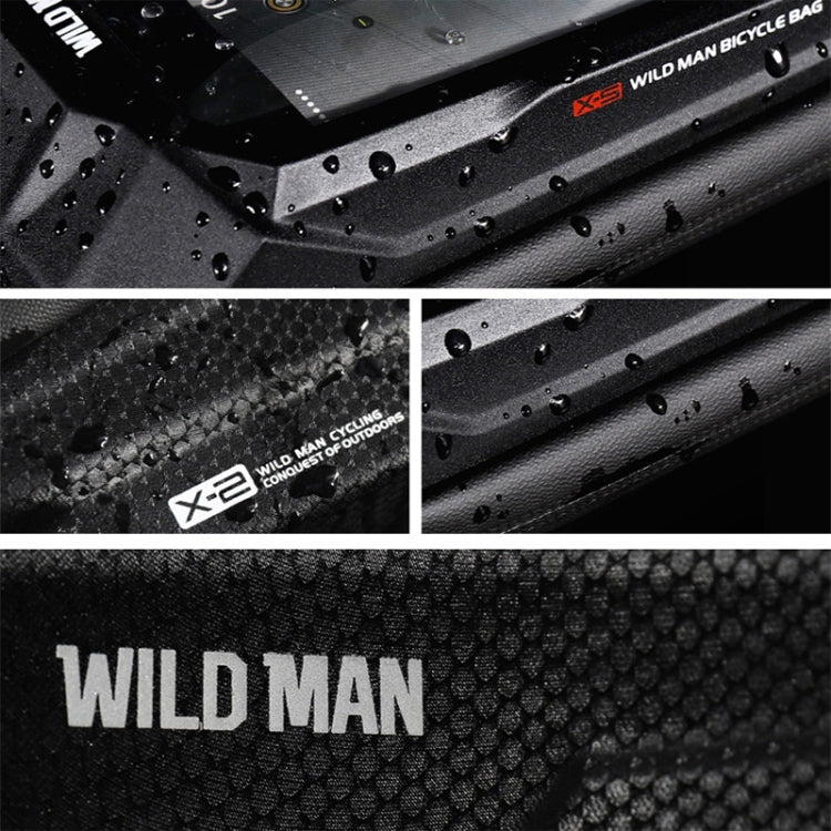 WILD MAN X2 1L Hard Shell EVA Bicycle Front Beam Bag, X2 1L (Black), X2 1L (Red)