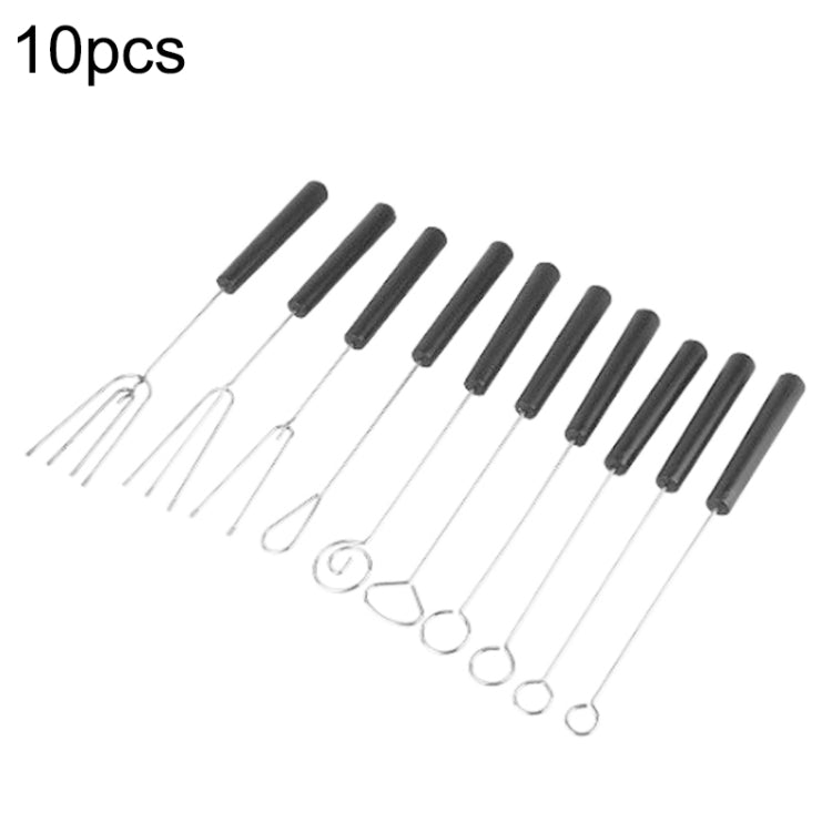 10pcs / Set Stainless Steel  DIY Baking Cake Decoration Steel Fork Suit