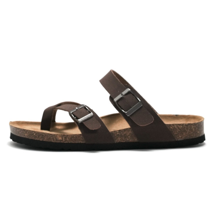 Ruizu Couple Cork Slippers Beach Shoes Flip Flops, 44, 45
