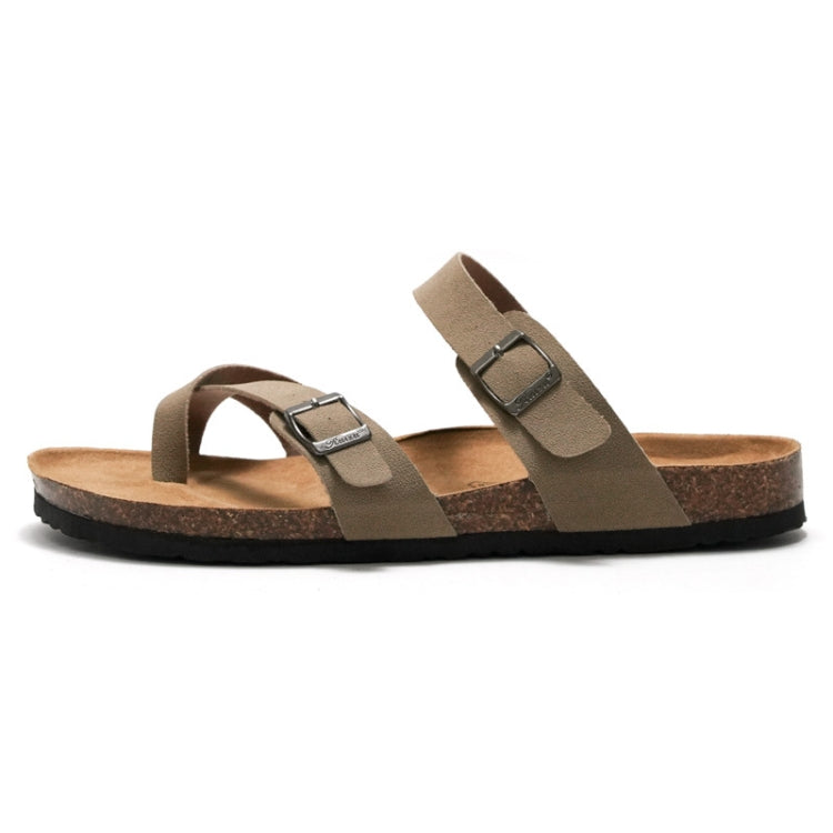 Ruizu Couple Cork Slippers Beach Shoes Flip Flops, 44, 45