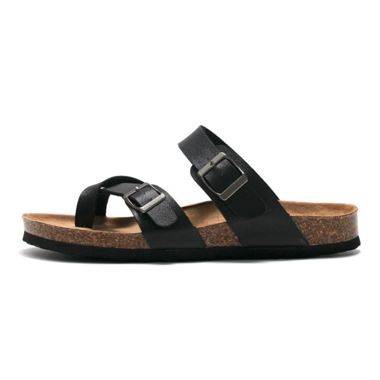 Ruizu Couple Cork Slippers Beach Shoes Flip Flops, 44, 45