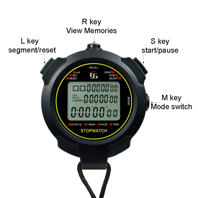 YS Stopwatch Timer Training Fitness Competition Stopwatch, Style:, YS-7120 120 Memories(Black), YS-7100 100 Memories(Black), YS-710 10 Memories(Black), YS-730 30 Memories(Black), YS-760 60 Memories(Black)