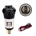 Car Modified Cigarette Lighter Waterproof Vehicle Charging Power Socket No Cigarette Type (with 1.5cm Line), Cigarette Type (with 1.5m Line), No Cigarette Type (with 1.5m Line)