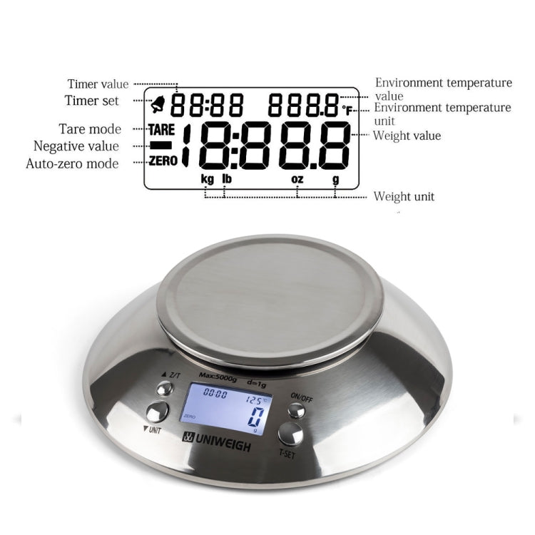 5kg/1g  High Precision Kitchen Scale Roasting Electronic Scale Coffee Scale with  Alarm Timer, 5kg / 1g
