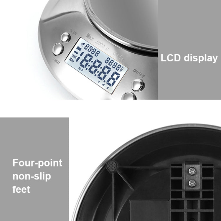 5kg/1g  High Precision Kitchen Scale Roasting Electronic Scale Coffee Scale with  Alarm Timer, 5kg / 1g