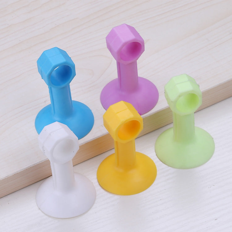 10 PCS Medium Silicone Door Suction Punch-free Door Handle Anti-collision Door Resistance, White, Blue, Orange, Pink, Green