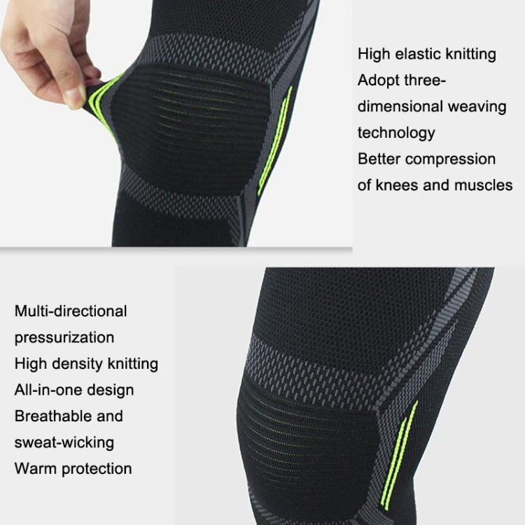 Nylon Sports Protective Gear Four-Way Stretch Knit Knee Pads, Size:, S, M, L, XL