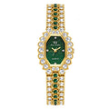 BS Bee Sister  FA1581 Niche Glitter Full Diamond Women Watch, Golden Green, Silver Blue, Rose Coffee, Silver Green