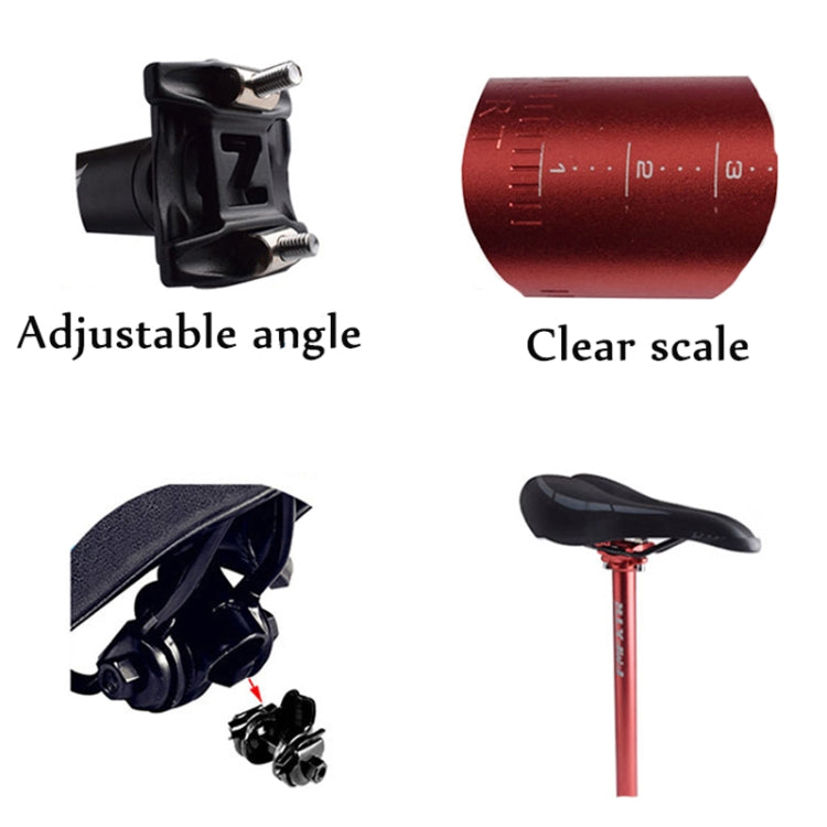 FMFXTR Bicycle Extended Saddle Seat Tube Double Nail Straight Tube, Specification:, 27.2mm, 30.9mm, 31.6mm