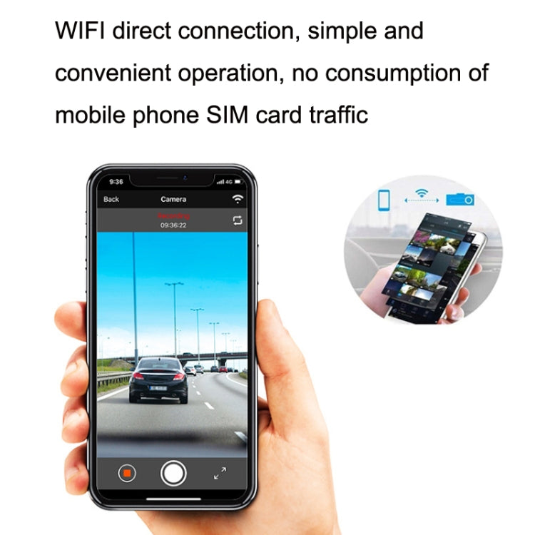 KG390 3 Inch IPS Screen ADAS Algorithm TS Stream WIFI HD Driving Recorder, Style:, Single Record, Dual Record