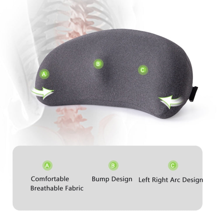 Memory Foam Car Lumbar Cushion Driving Seat Cushion, Memory Foam Dark Gray, Memory Foam Gray