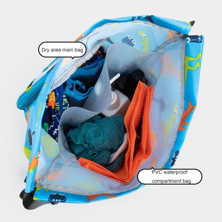Wet And Dry Separation Waterproof Drawstring Shoulder Beach Swimming Bag For Children, Black S, Black L, Pink S, Pink L, Blue S, Blue L, Tibetan S, Tibetan L, Gray S, Gray L