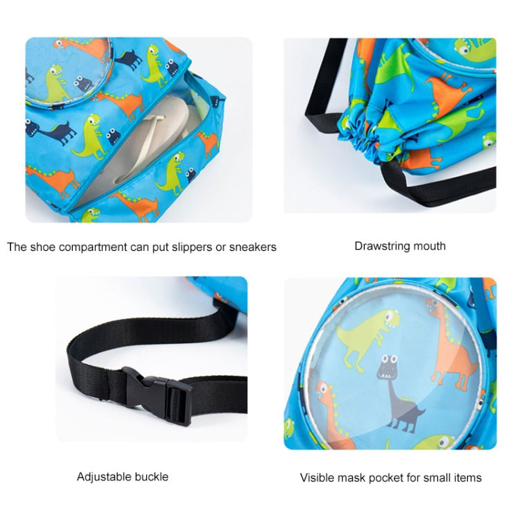 Wet And Dry Separation Waterproof Drawstring Shoulder Beach Swimming Bag For Children, Black S, Black L, Pink S, Pink L, Blue S, Blue L, Tibetan S, Tibetan L, Gray S, Gray L