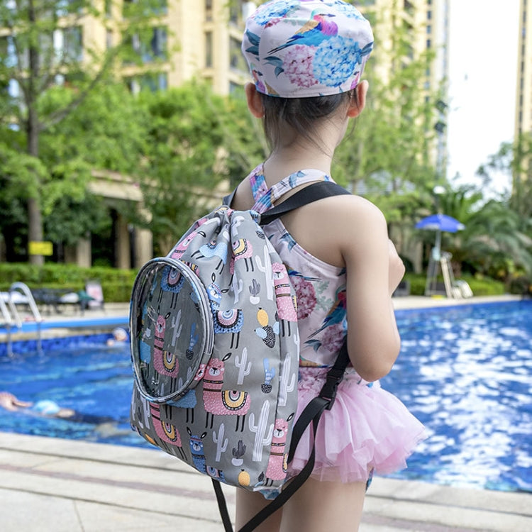 Wet And Dry Separation Waterproof Drawstring Shoulder Beach Swimming Bag For Children, Black S, Black L, Pink S, Pink L, Blue S, Blue L, Tibetan S, Tibetan L, Gray S, Gray L
