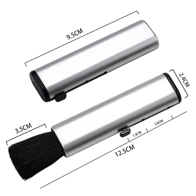 10 PCS Car Air Conditioner Air Outlet Telescopic Cleaning Brush, 10PCS+Silver, 10PCS+Black