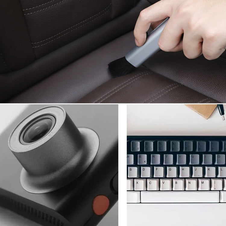10 PCS Car Air Conditioner Air Outlet Telescopic Cleaning Brush, 10PCS+Silver, 10PCS+Black