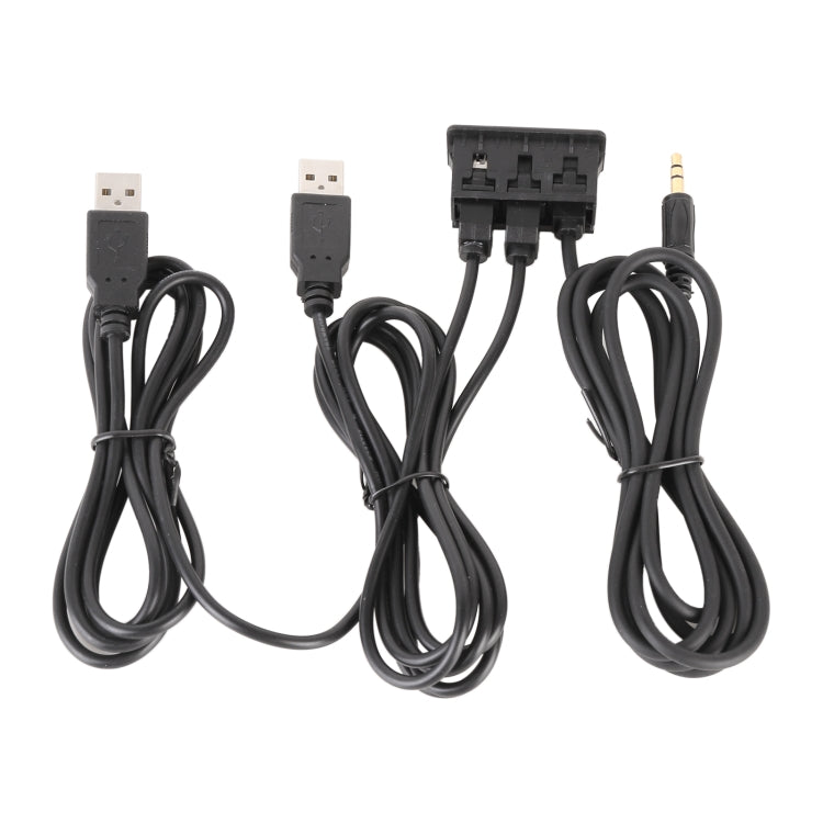 Car Universal Modification Dual Type-C+AUX Charging Interface Seat, Type-C+Type-C+AUX