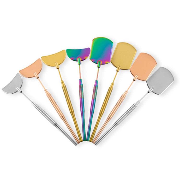 Stainless Steel Rotating Extension Eyelash Inspection Mirror, Style:, Crescent (Gold), Crescent (Rose Gold), Crescent (Silver)