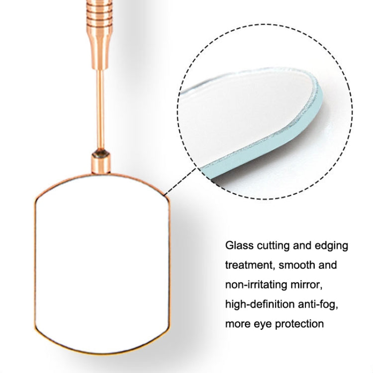 Stainless Steel Rotating Extension Eyelash Inspection Mirror, Style:, Crescent (Gold), Crescent (Rose Gold), Crescent (Silver)