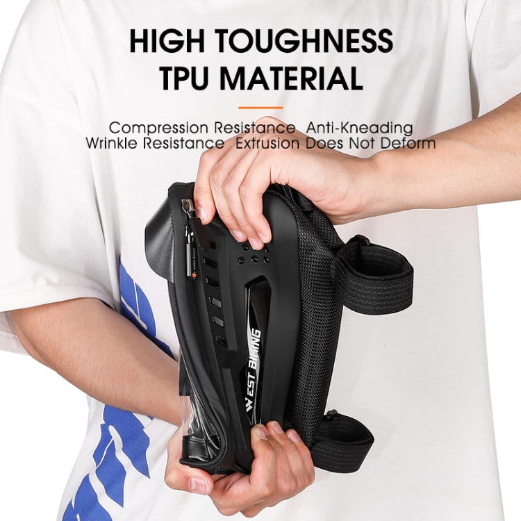 WEST BIKING Bicycle Front Bag TPU  Hard Shell Riding Front Beam Bag, YP0707293