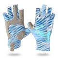 Ice Silk Half Finger Fishing Gloves Sunscreen  Riding Gloves, Mens Free Size, Womens Free Size