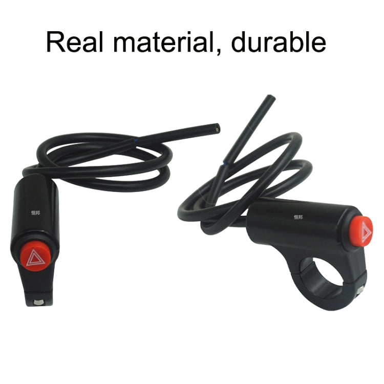 2PCS KG-037E Motorcycle Double Flash Warning Switch Retrofit Accessories, Double Flash Warning