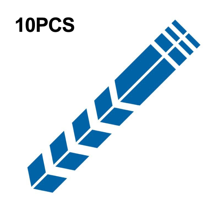 10 PCS Car Stripe Reflective Sticker Motorcycle Fender Arrow Stickers, 10 PCS Silver, 10 PCS Red, 10 PCS Blue, 10 PCS Yellow, 10 PCS Green, 10 PCS range, 10 PCS Black