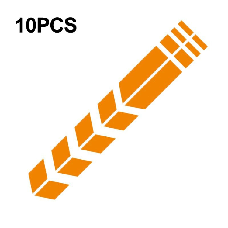 10 PCS Car Stripe Reflective Sticker Motorcycle Fender Arrow Stickers, 10 PCS Silver, 10 PCS Red, 10 PCS Blue, 10 PCS Yellow, 10 PCS Green, 10 PCS range, 10 PCS Black