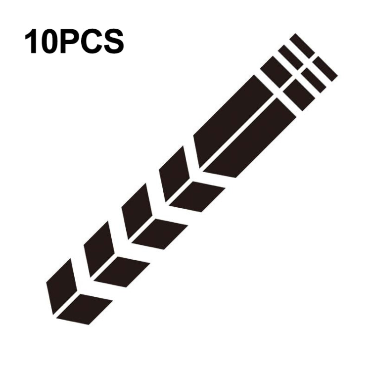 10 PCS Car Stripe Reflective Sticker Motorcycle Fender Arrow Stickers, 10 PCS Silver, 10 PCS Red, 10 PCS Blue, 10 PCS Yellow, 10 PCS Green, 10 PCS range, 10 PCS Black