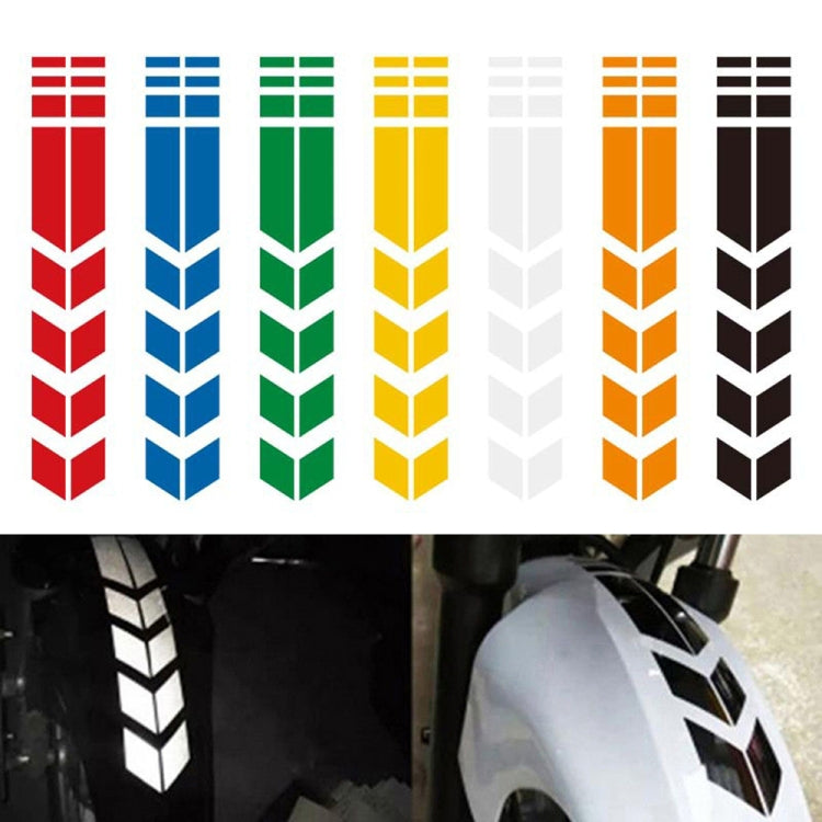 10 PCS Car Stripe Reflective Sticker Motorcycle Fender Arrow Stickers, 10 PCS Silver, 10 PCS Red, 10 PCS Blue, 10 PCS Yellow, 10 PCS Green, 10 PCS range, 10 PCS Black