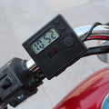 Motorcycle Clock Digital Display Dual USB Phone Charger Waterproof 5V 3A Fast Charge, Clock Digital Display Black