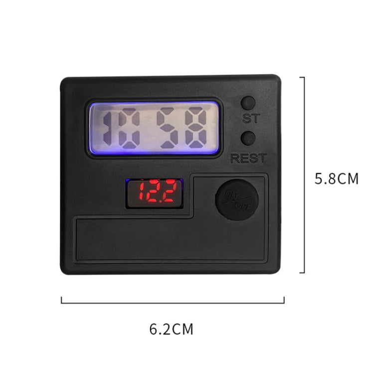 Motorcycle Clock Digital Display Dual USB Phone Charger Waterproof 5V 3A Fast Charge, Clock Digital Display Black