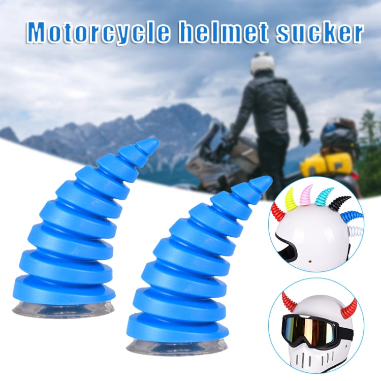 2PCS Motorcycle Horn Sucker Helmet Decoration, Red, Black, Pink, Light Blue, Blue, White, Green